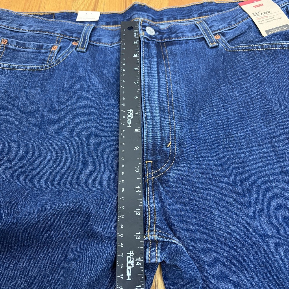 Levis 550 Jeans Mens 40x30 Blue Relaxed Fit‎ Tapered Leg Denim 100% Cotton - Picture 8 of 10